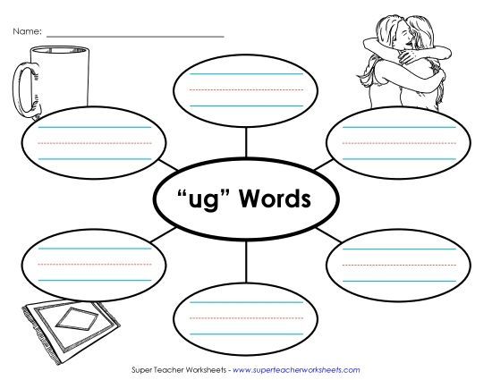 Worksheets - Word Web (-ug) (Printable PDF Worksheet)