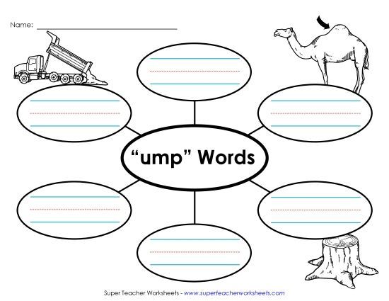 Worksheets - Word Web (-ump) (Printable PDF Worksheet)