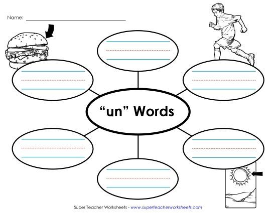 Worksheets - Word Web (-un) (Printable PDF Worksheet)