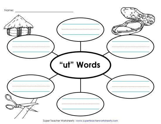 Worksheets - Word Web (-ut) (Printable PDF Worksheet)