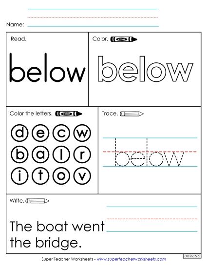 Worksheet 1: Below (Printable PDF Worksheet)