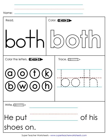 Worksheet 1: Both (Printable PDF Worksheet)