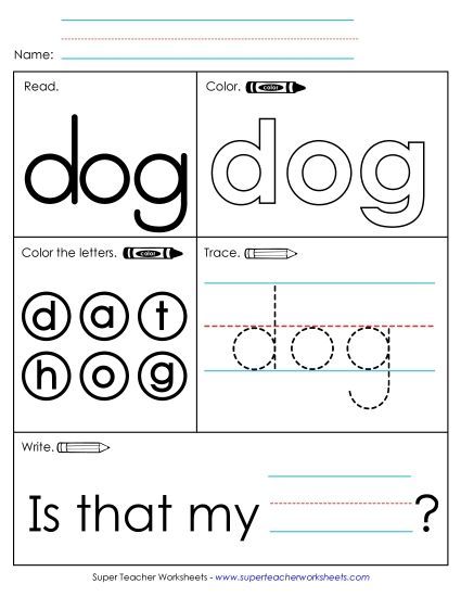 Worksheet 1: Dog (Printable PDF Worksheet)