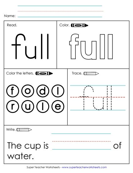 Worksheet 1: Full (Printable PDF Worksheet)