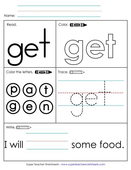 Worksheet 1: Get (Printable PDF Worksheet)