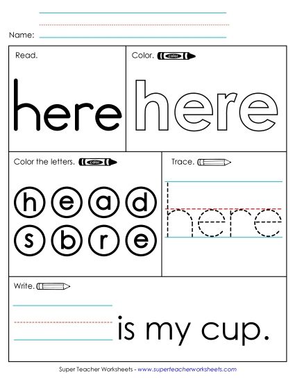 Worksheet 1: Here (Printable PDF Worksheet)