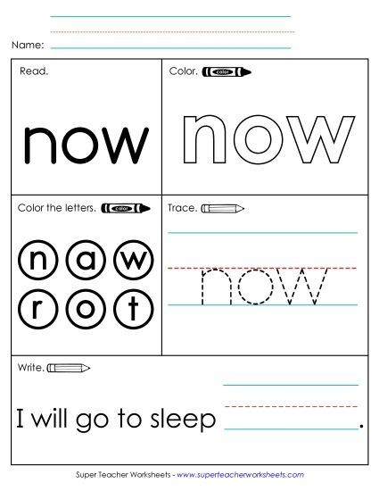 Worksheet 1: Now (Printable PDF Worksheet)