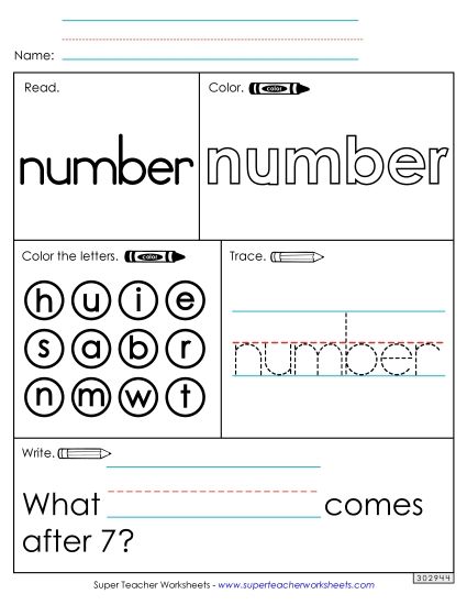 Worksheet 1: Number (Printable PDF Worksheet)
