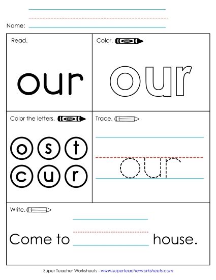 Worksheet 1: Our (Printable PDF Worksheet)