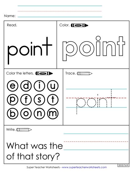 Worksheet 1: Point (Printable PDF Worksheet)