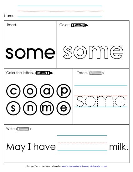 Worksheet 1: Some (Printable PDF Worksheet)