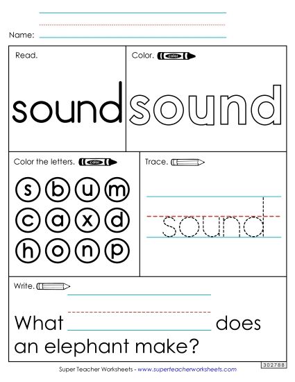 Worksheet 1: Sound (Printable PDF Worksheet)
