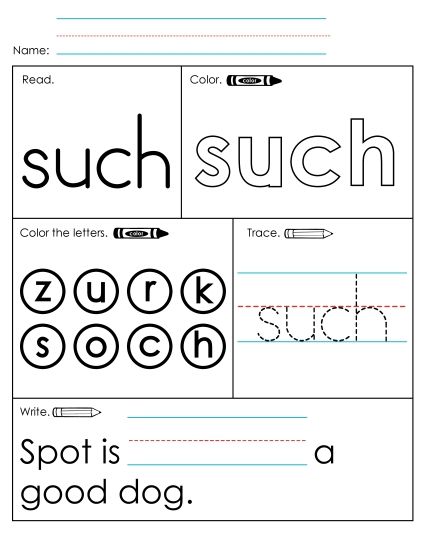 Worksheet 1: Such (Printable PDF Worksheet)