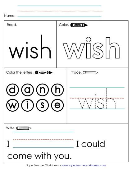 Worksheet 1: Wish (Printable PDF Worksheet)