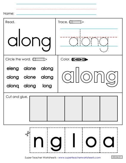 Worksheet 2: Along (Printable PDF Worksheet)