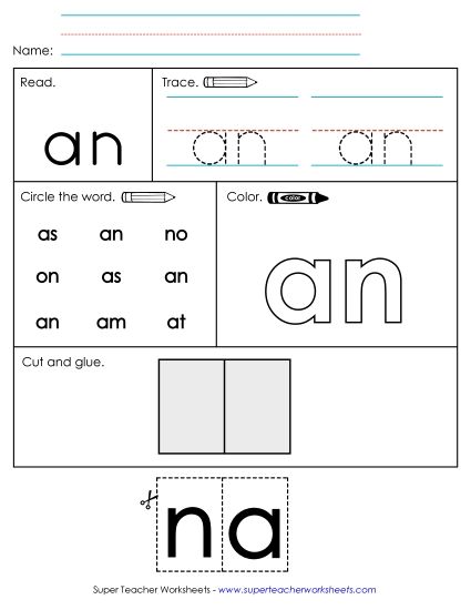 Worksheet 2: An (Printable PDF Worksheet)