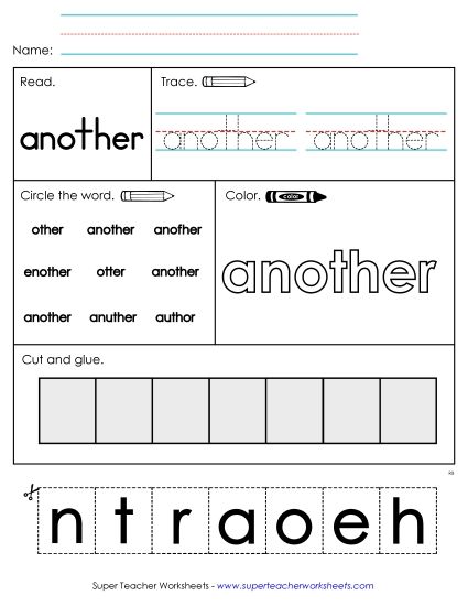 Worksheet 2: Another (Printable PDF Worksheet)