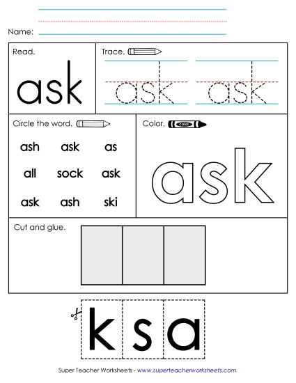 Worksheet 2: Ask (Printable PDF Worksheet)