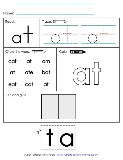 Worksheet 2: At (Printable PDF Worksheet)