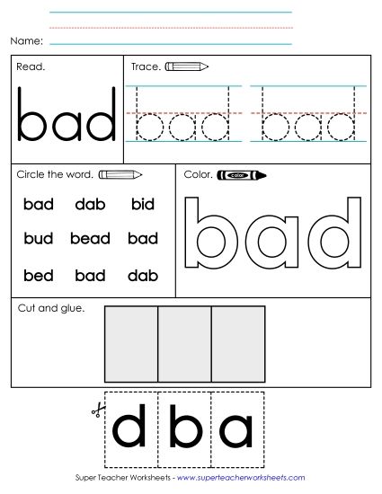 Worksheet 2: Bad (Printable PDF Worksheet)