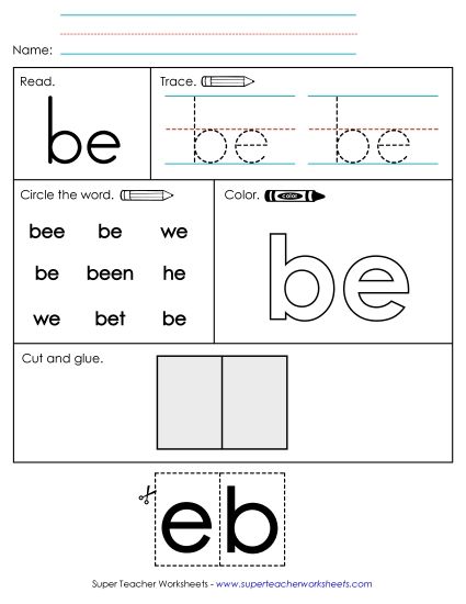 Worksheet 2: Be (Printable PDF Worksheet)