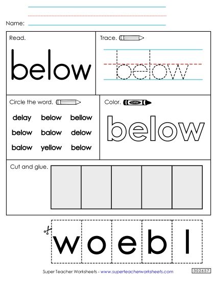 Worksheet 2: Below (Printable PDF Worksheet)