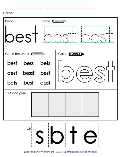 Worksheet 2: Best (Printable PDF Worksheet)