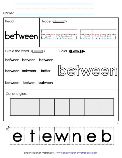 Worksheet 2: Between (Printable PDF Worksheet)