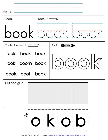 Worksheet 2: Book (Printable PDF Worksheet)