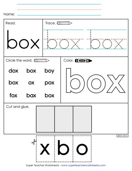 Worksheet 2: Box (Printable PDF Worksheet)