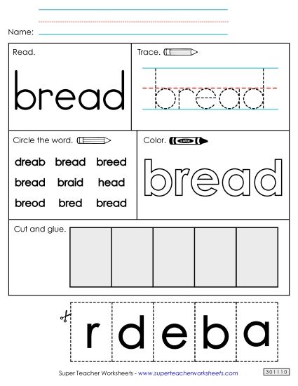 Worksheet 2: Bread (Printable PDF Worksheet)