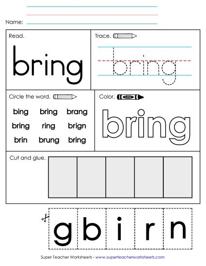 Worksheet 2: Bring (Printable PDF Worksheet)