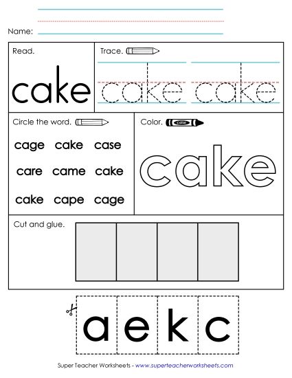 Worksheet 2: Cake (Printable PDF Worksheet)