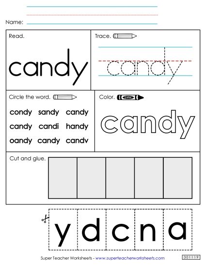 Worksheet 2: Candy (Printable PDF Worksheet)