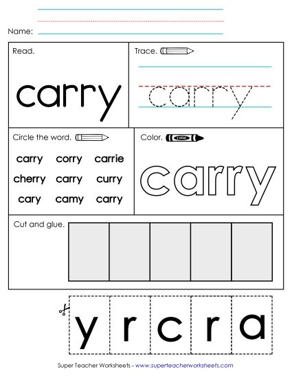 Worksheet 2: Carry (Printable PDF Worksheet)