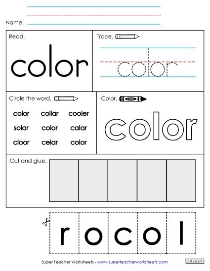 Worksheet 2: Color (Printable PDF Worksheet)
