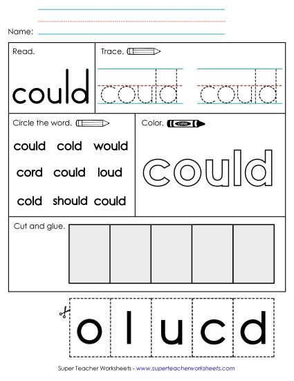 Worksheet 2: Could (Printable PDF Worksheet)