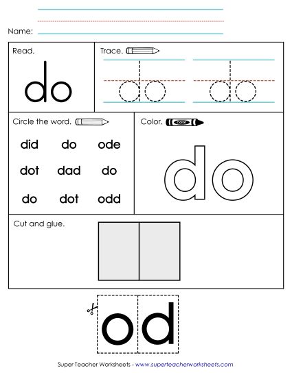 Worksheet 2: Do (Printable PDF Worksheet)