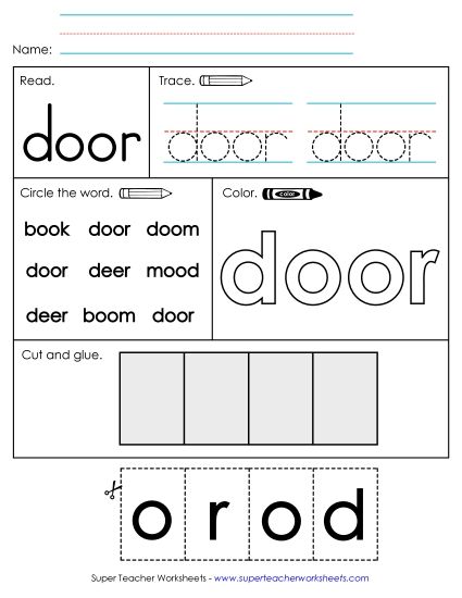 Worksheet 2: Door (Printable PDF Worksheet)