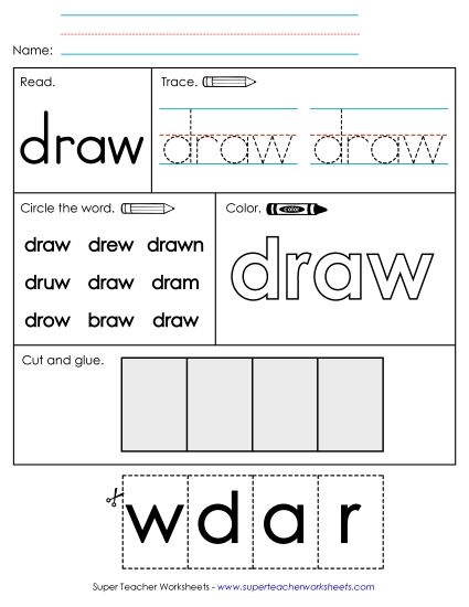 Worksheet 2: Draw (Printable PDF Worksheet)