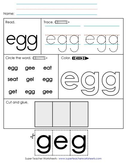 Worksheet 2: Egg (Printable PDF Worksheet)