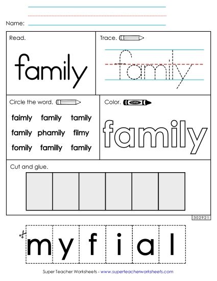 Worksheet 2: Family (Printable PDF Worksheet)