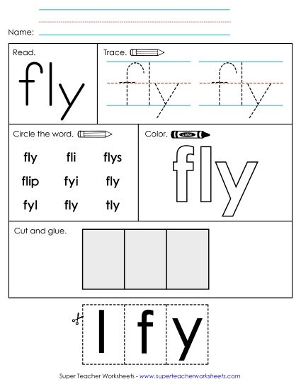 Worksheet 2: Fly (Printable PDF Worksheet)
