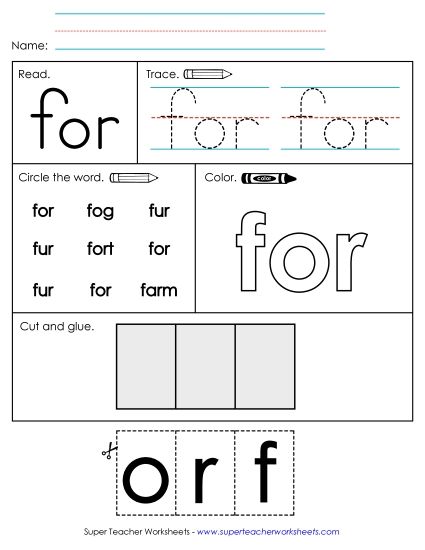 Worksheet 2: For (Printable PDF Worksheet)