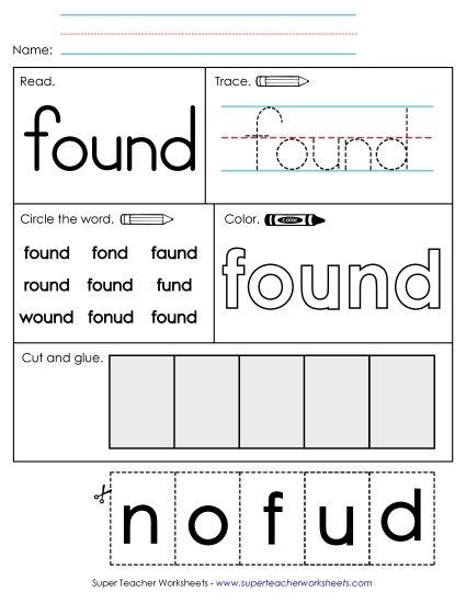 Worksheet 2: Found (Printable PDF Worksheet)