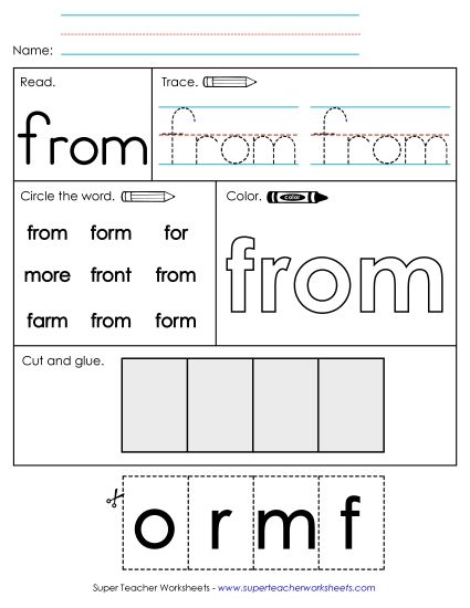 Worksheet 2: From (Printable PDF Worksheet)