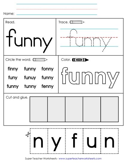 Worksheet 2: Funny (Printable PDF Worksheet)