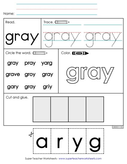 Worksheet 2: Gray (Printable PDF Worksheet)