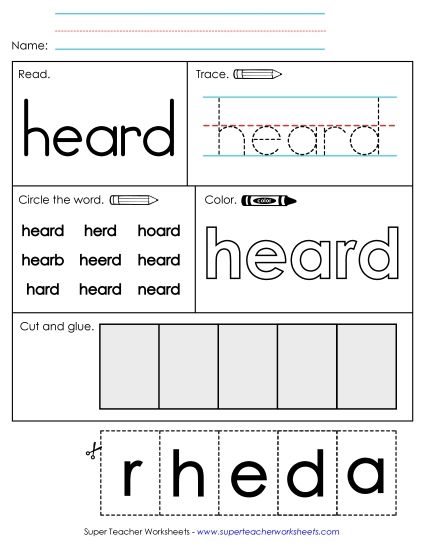 Worksheet 2: Heard (Printable PDF Worksheet)