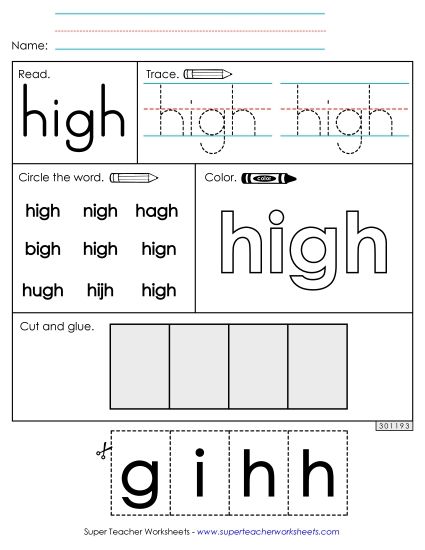 Worksheet 2: High (Printable PDF Worksheet)